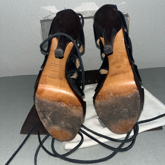 YSL Lace Up Leather Heels - Picture 3 of 7